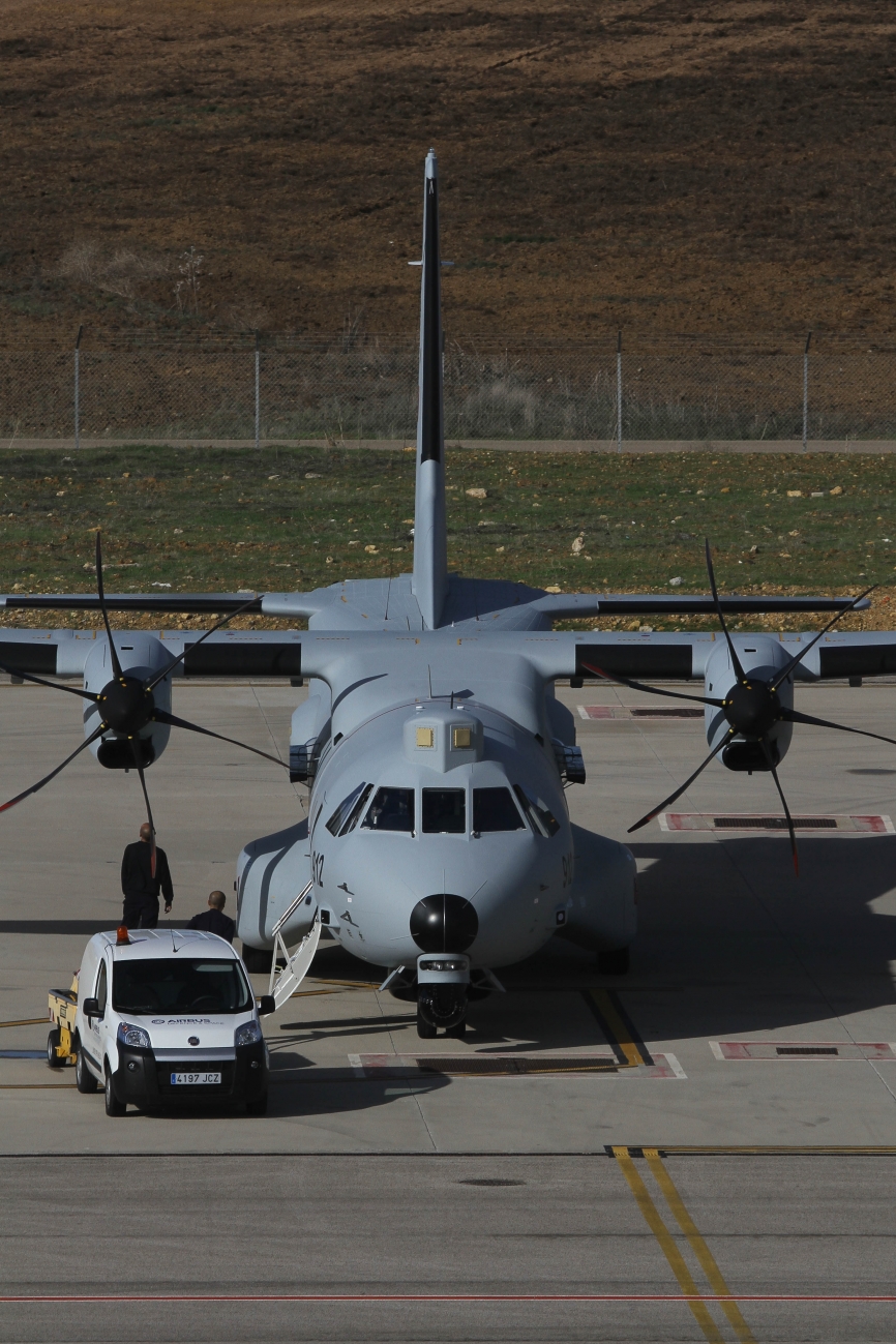 El tercero de los C295 de patrulla marítima que empleará Omán. Julio Maíz Sanz.