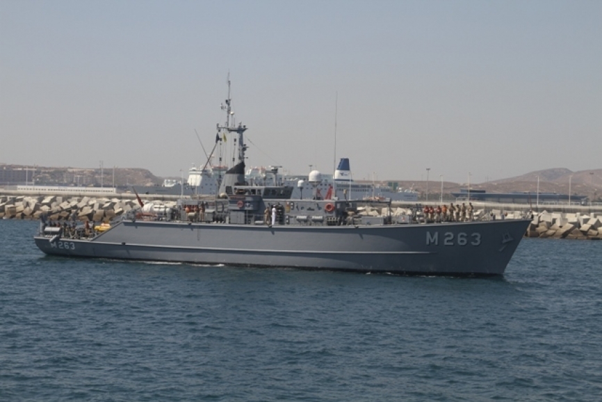 El buque más veterano de la actual fuerza de la SNMCMG2 es el cazaminas turco “Erdek” M-263, de la clase “Circé/Edincik”, transferido por Francia en 1998, donde sirvió como “Cybele” M-712. Julio Maíz (Copyright defensa.com)