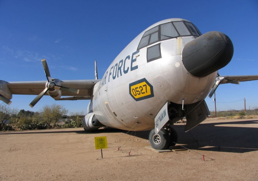 Douglas C-133B “Cargomaster”, el primer transporte de la USAF que utilizó turbopropulsores. Se retiró de forma prematura, debido a problemas de fatiga estructural. (Antonio Ros Pau, copyright defensa.com)