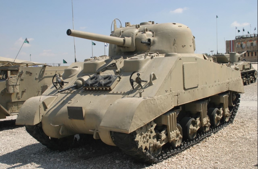 “Sherman M4 A3”: en Israel se utilizó con cañón de 105 mm. (Antonio Ros Pau, copyright defensa.com)