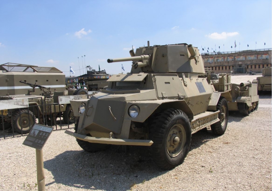 Vehículo acorazado Mk 4f, utilizado por los británicos en Palestina y también por Jordania. En Israel recibió el nombre de “Ferocious Tigre”. (Antonio Ros Pau, copyright defensa.com)