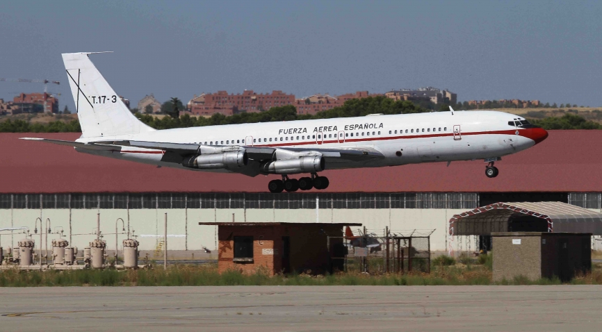 El último Boeing 707, matriculado T.17-3, destinado a misiones de transporte, ya que nunca fue dotado de sistemas de reabastecimiento.(Julio Maíz Sanz)