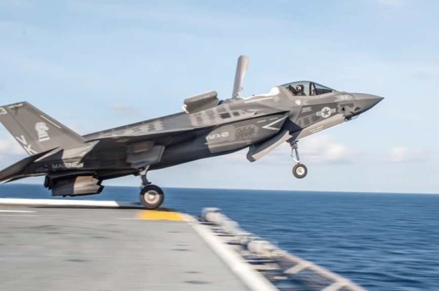 El F-35B es el único sucesor posible para sustituir a los “Harrier II” de la Armada (foto US Navy).