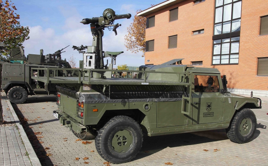 URO VAMTAC plataforma con un afuste para el misil antiaéreo MBDA Mistral.(Julio Maíz/Defensa.com)