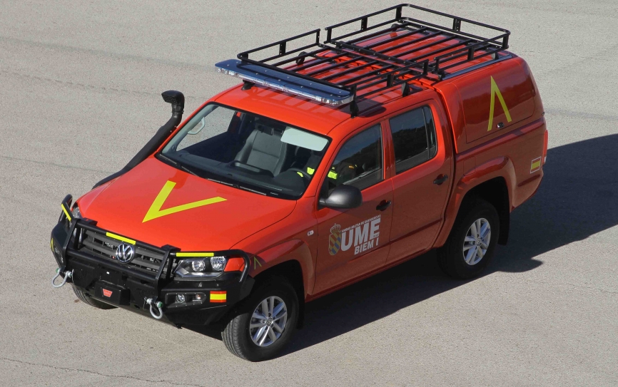 Imagen tomada desde altura del nuevo Wolkswagen “Amarok”