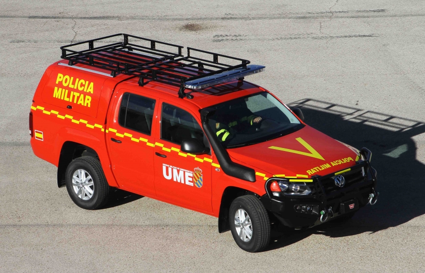 Uno de los nuevos “Amarok” destinados a la Policía Militar de la UME