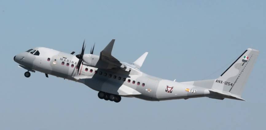 La última versión del C295 incorpora winglets, como podemos ver en este aparato destinado a la Marina de Mexico. Foto: ADS.