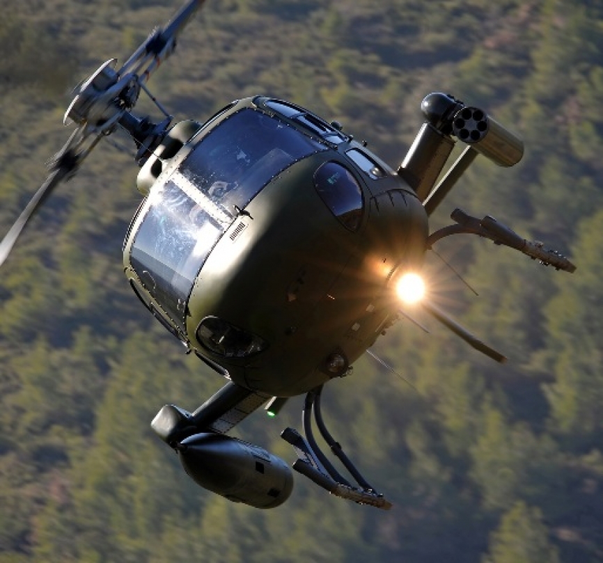 AS660 C3 con un cañón de 20 mm y un lanzador de cohetes (Airbus Helicopters)