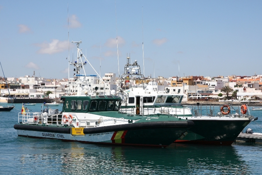 La patrullera media “Río Órbigo” en el puerto de Corralejo (foto Javier Sánchez).