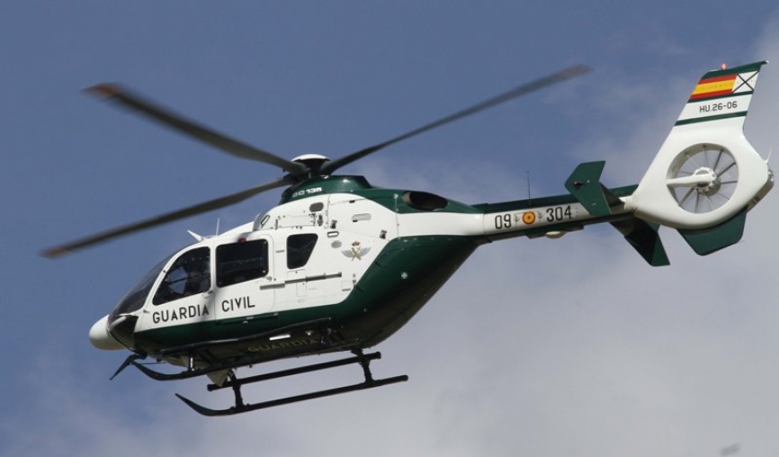 Uno de los 13 Airbus Helicopters EC135 del SAER: con estos modernos aparatos ligeros se han sustituido parcialmente a los Bö-105, permitiendo la baja de los más antiguos.