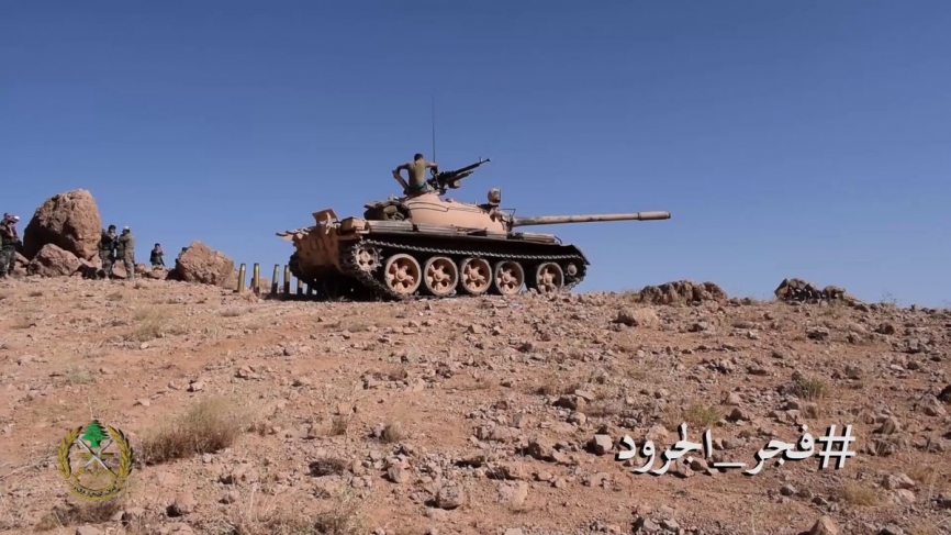 Uno de los veteranos carros de combate, T-55 de la época soviética.