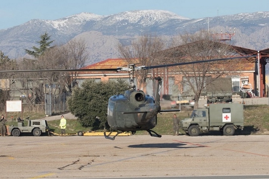El Bell UH-1H es el último mono turbina que quedaba en servicio en el ET.