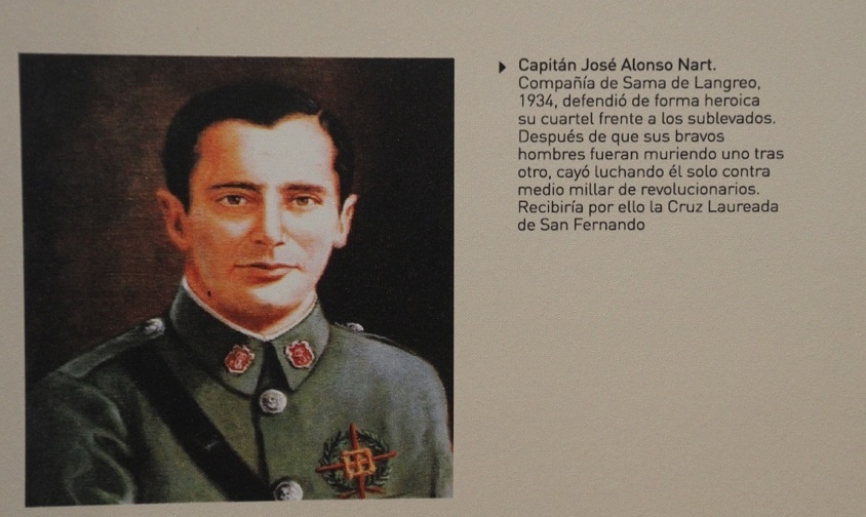La muestra recuerda a los grandes héroes de la Benemérita como el capitán Alonso Nart caído en 1934 cuando luchaba contra el Golpe de Estado de los socialistas contra la II República.