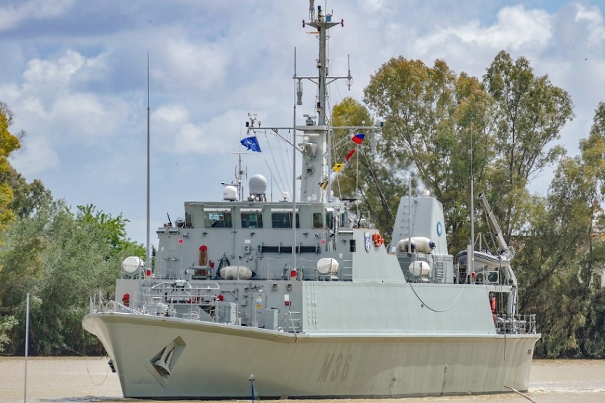 8- El cazaminas “Tajo” es el más modernos de los navíos de la clase “Segura”, construida por Navantia en Cartagena.