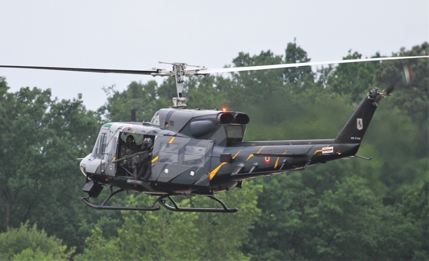 Otro de los “tigres” presentes fue este helicóptero Agusta/Bell 212 del 21º Gruppo de la Aeronautica Militare Italiana (AMI).