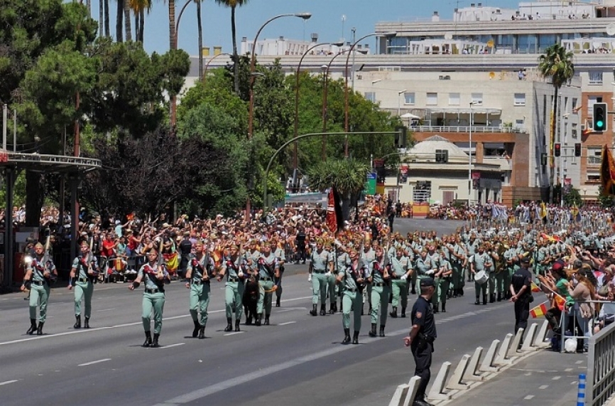 La Legión, una vez más, fue uno de las unidades más aplaudidas por los miles de asistentes.