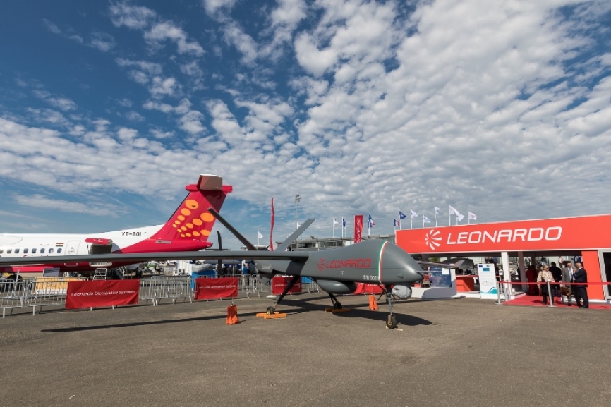 Otra de las estrellas de LEONARDO en este festival fue la presentación de su nuevo drone, el Falco Xplorer. Un drone dual válido tanto para aplicaciones civiles como militares.