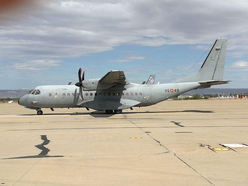 Los anfitriones del Ejército del Aire han desplegado un C295 del Ala 35. (foto: Stephane Andris)
