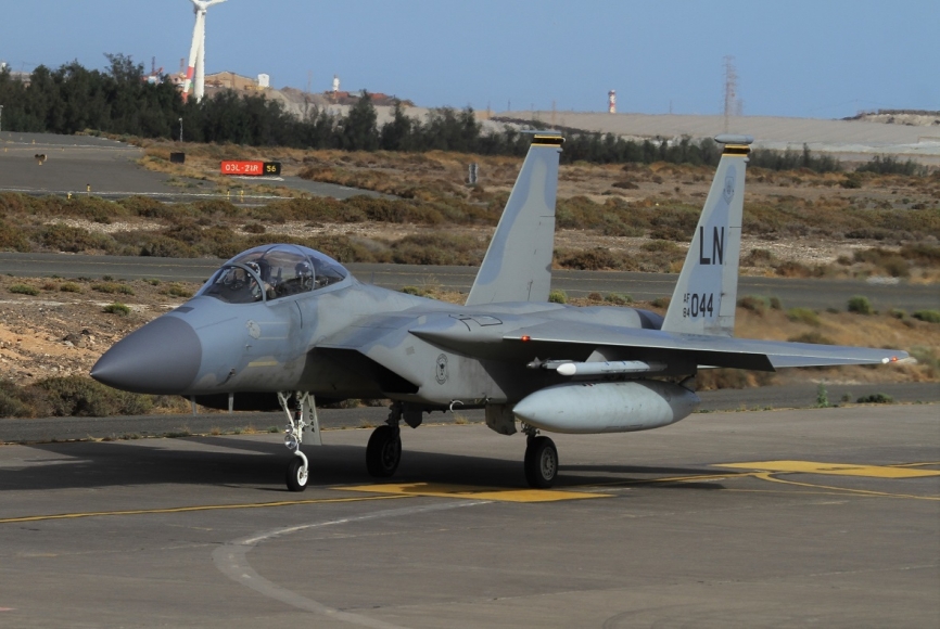 Desde este F-15D se realizaron las fotos del reportaje. (foto: Julio Maíz/defrnsa.com)