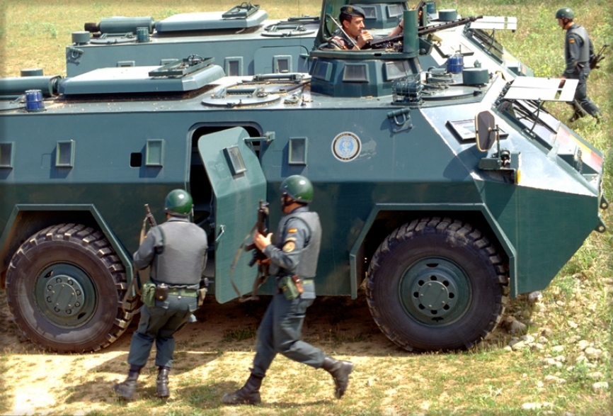Tuvieron en servicio blindados medios 4x4 BLR, que eran un buen medio para sus despliegues en las provincias del País Vasco y Navarra