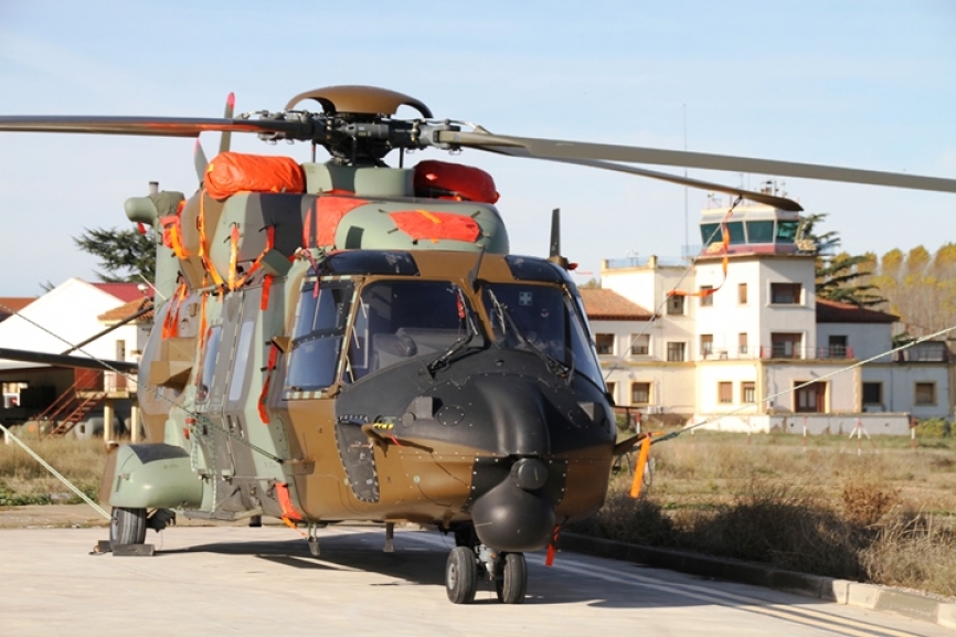 Agoncillo ha sido durante 45 años la sede de un Batallón de las Fuerzas Aeromóviles del Ejército de Tierra, hoy el único equipado con los sofisticados NH90 (foto Octavio Díez Cámara).
