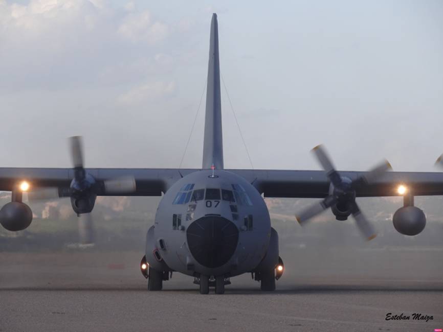 El TK10-06 en su último despegue desde la base aérea de Zaragoza el pasado jueves 17 de diciembre de 2020.
