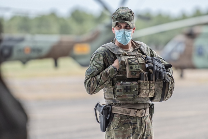 En total, aproximadamente 800 militares han participado