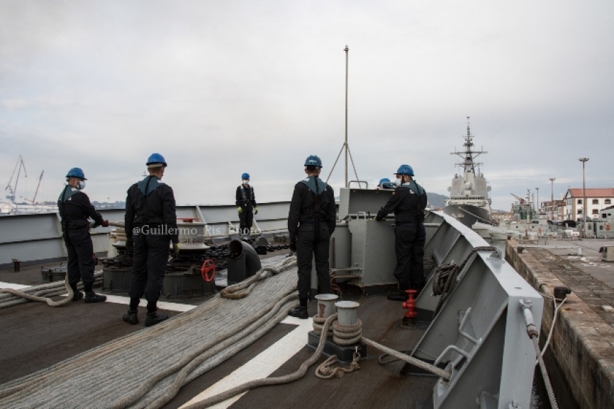 Encuadrado en el ejercicio MARSEC 21, embarcamos en el Patrullero P-71 Serviola para acompañar a los diversos efectivos que abordarán el buque portacontenedores Christina.