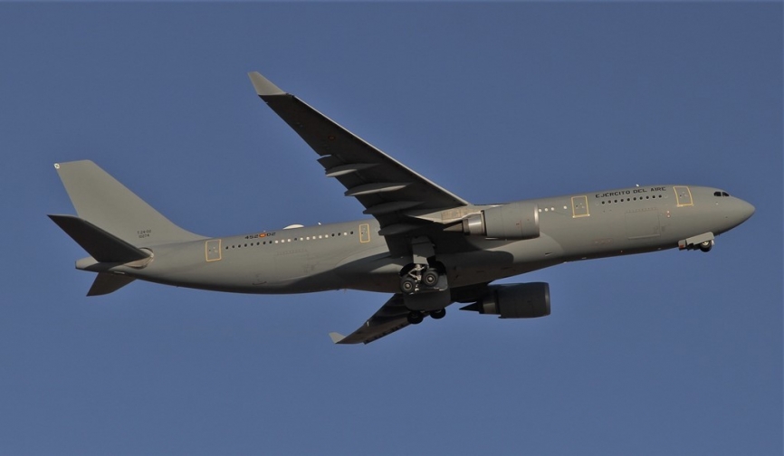 Uno de los dos Airbus A330 encuadrados en el 45 Grupo de Fuerzas Aéreas. (Julio Maíz)