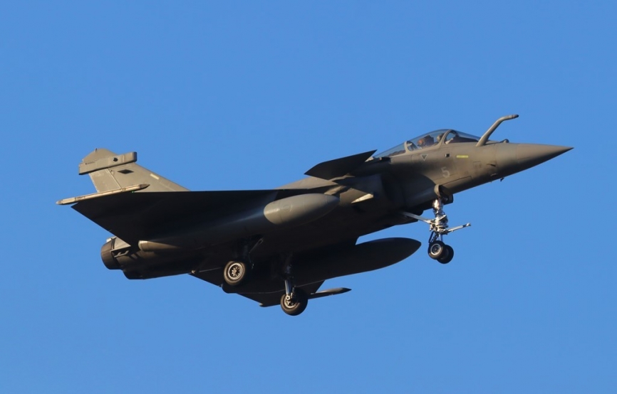 Uno de los Dassault “Rafale” de la Marina de Francia.