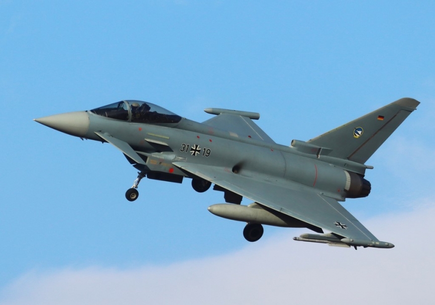 Uno de los Eurofighter del TaktLwG 31 participantes en este primer FC del TLP.