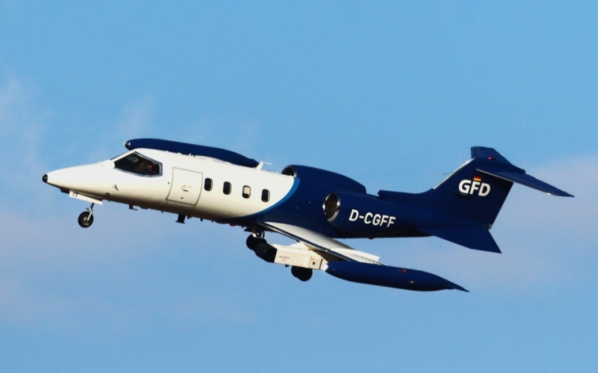 El Ministerio de Defensa de Alemania aportó a este edición del TLP dos aparatos de guerra electrónica Gates Learjet 35 de la empresa GFD.