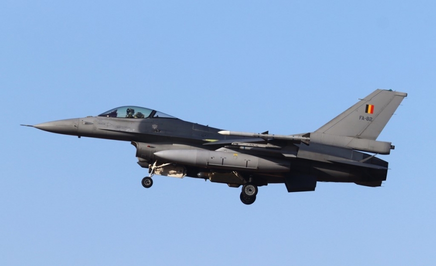 El Componente Aéreo de las Fuerzas Armadas de Bélgica desplegó varios de sus veteranos F-16AM, que pronto sustituirá por los F-35A.