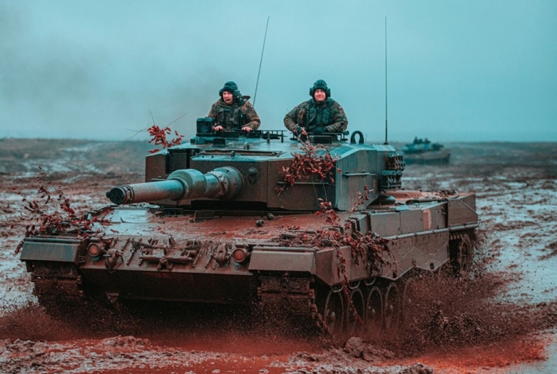 Leopard 2 del ejrcito polaco (Polonia es el pas que ms ha acelerado el envo de carros Leopard a Ucrania) 
