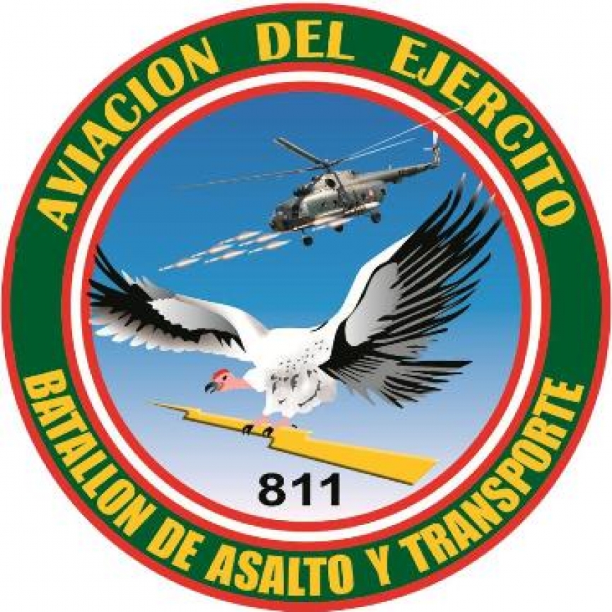 Emblema del Batallón de Asalto y Transporte N° 811”Mayor EP Luis Garcia Rojas”.