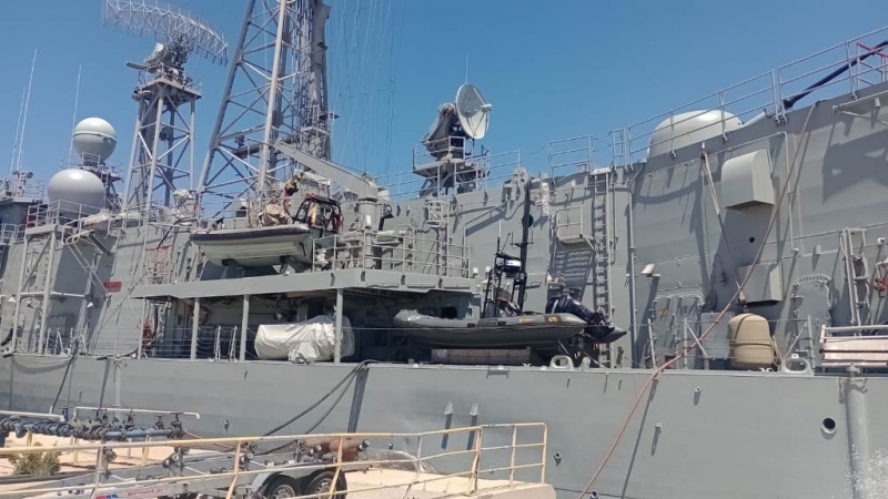 USV Kaluga integrado en la fragata Santa Mara (UTEK)