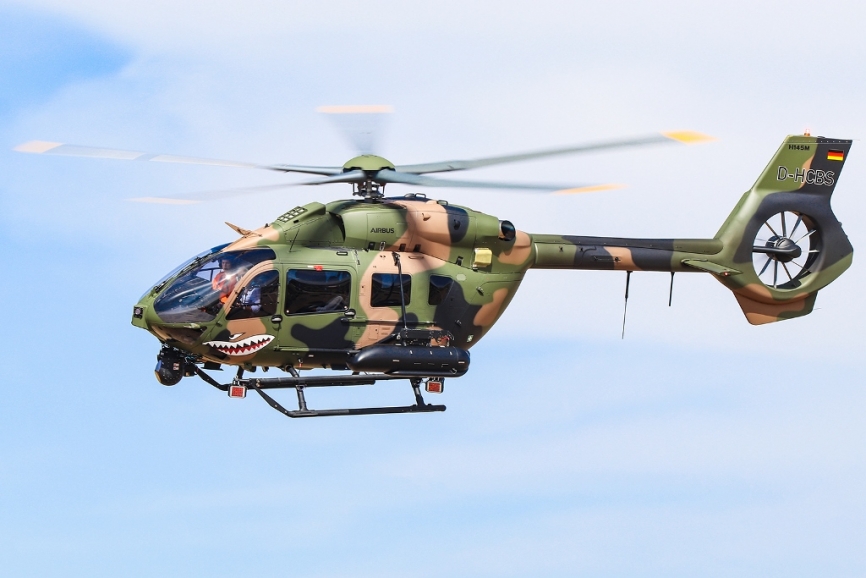 Una de las características del H145M es contar con un sistema de cola de tipo fenestron. (foto Rubén Galindo)
