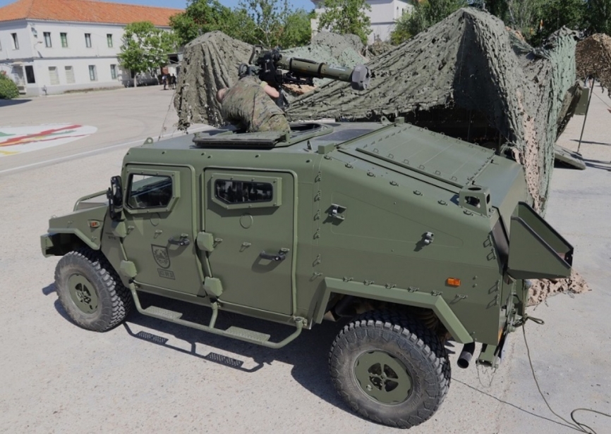 Uno de los VAMTAC ST5 de la Compañía Contracarro del Batallón del CG de la Brigada “Guadarrama” XII. (Foto Julio Maíz Gutiérrez)