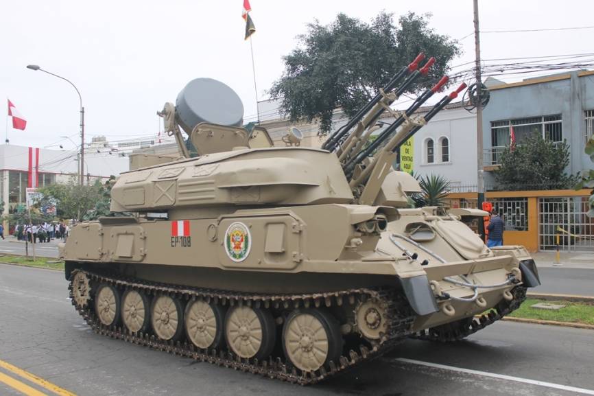 Batería Antiaérea ZU-23-4 Shilka de 23 mm.