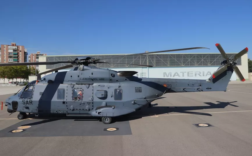 El Ejército del Aire y del Espacio aportó, entre otros, dos NH90 del 803 Escuadrón del Ala 48. Fotos: Julio Maíz