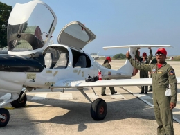 Diamond DA-40NG Tundra Star del Grupo Areo de Entrenamiento N 18 "Turpiales", en la Base Area Escuela "Mariscal Sucre". (Foto: Aviacin Militar Bolivariana)