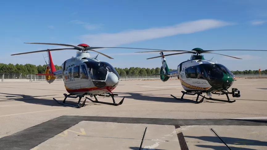 Helicópteros H135 del Ejército del Aire y de la Guardia Civil. Foto: Diego Gómez