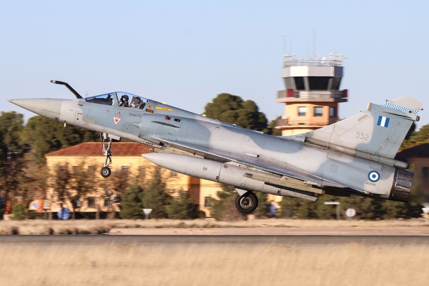 Uno de los muy pocas veces vistos en el TLP, Dassault Aviation “Mirage”-2000-5EG. (foto Rubén Galindo)