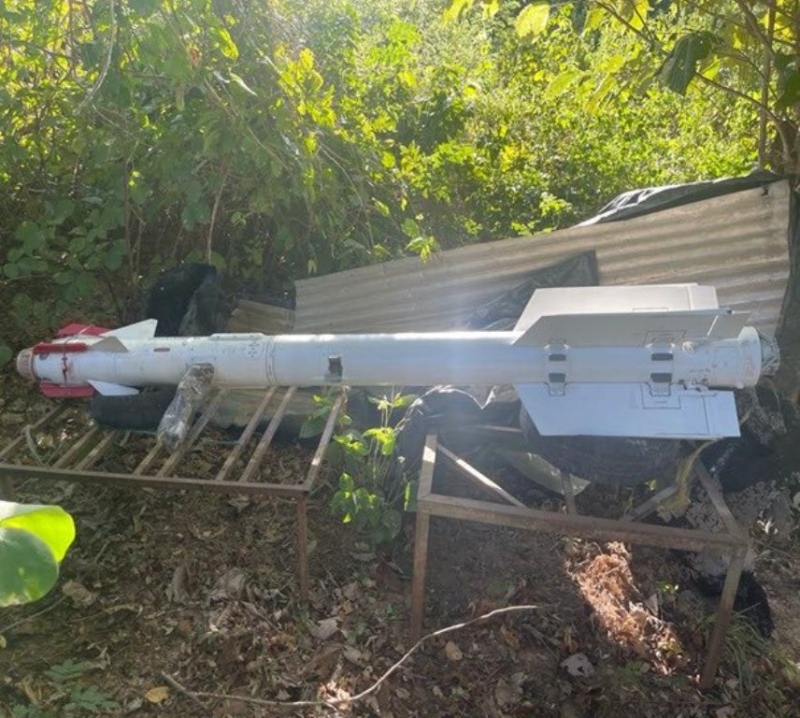 Misil inerte Vympel R-73. (Foto: Guardia Nacional Bolivariana).
