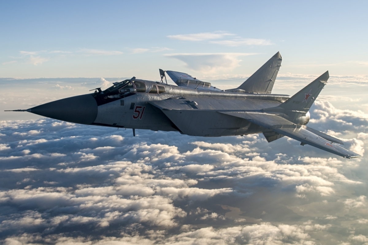 Uno de los interceptores MiG-31, como el que protagoniz el ltimo incidente con la USAF. (foto Alex Beltyukov)