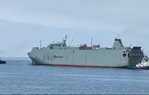 El BTL Ysabel saliendo de Cartagena.