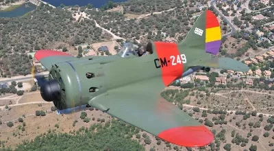 Avin tremendamente emblemtico que como Mosca vol con la Repblica durante la Guerra Civil y como Rata en la posguerra en las filas del Ejrcito del Aire, el Polikarpov I-16. Actualmente, lo conserva la Fundacin Infante de Orleans. Foto: Fundacin Infante de Orleans